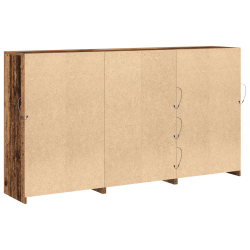 Bufet z LED Stare Drewno 202x37x100 cm Drewno inżynieryjne, Bufet z LED Stare Drewno 60.5x37x100 cm, Bufet z LED Stare Drewno 41x37x100 cm