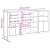 Bufet z LED Stare Drewno 202x37x100 cm Drewno inżynieryjne, Bufet z LED Stare Drewno 60.5x37x100 cm, Bufet z LED Stare Drewno 41x37x100 cm