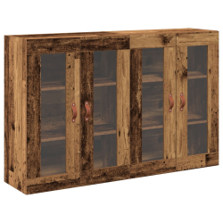 Szafki Wiszące 2 szt Stare Drewno 139x34x90 cm Drewno Inżynieryjne