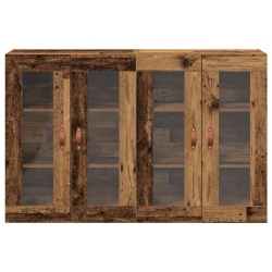 Szafki Wiszące 2 szt Stare Drewno 139x34x90 cm Drewno Inżynieryjne