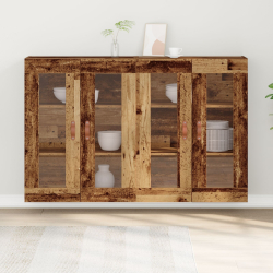 Szafki Wiszące 2 szt Stare Drewno 139x34x90 cm Drewno Inżynieryjne