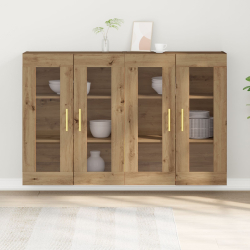 Szafki ścienne 2 szt. Dąb rzemieślniczy 69,5x34x90 cm Drewno inżynieryjne