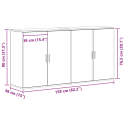 Komody 2 szt. Stare drewno 79x38x80 cm Drewno inżynieryjne