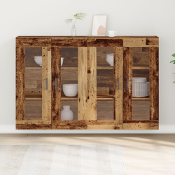 Szafki wiszące 2 szt. Stary drewno 69,5x34x90 cm Materiał drewnopochodny