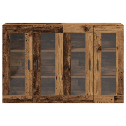 Szafki wiszące 2 szt. Stary drewno 69,5x34x90 cm Materiał drewnopochodny