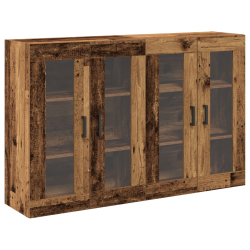 Szafki wiszące 2 szt. Stary drewno 69,5x34x90 cm Materiał drewnopochodny