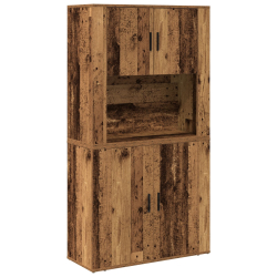 Wysoki schowek Stare Drewno 80x33x150 cm Drewno inżynieryjne