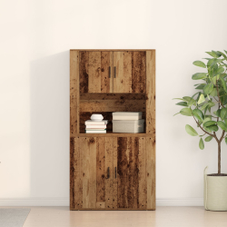Wysoki schowek Stare Drewno 80x33x150 cm Drewno inżynieryjne