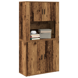Wysoki schowek Stare Drewno 80x33x150 cm Drewno inżynieryjne