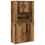 Wysoki schowek Stare Drewno 80x33x150 cm Drewno inżynieryjne