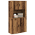 Wysoki schowek Stare Drewno 80x33x150 cm Drewno inżynieryjne