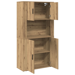 Wysoka szafka Rzemieślnicza Dąb 80x33x150 cm Z materiałów drewnopochodnych
