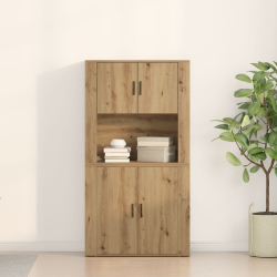Wysoka szafka Rzemieślnicza Dąb 80x33x150 cm Z materiałów drewnopochodnych