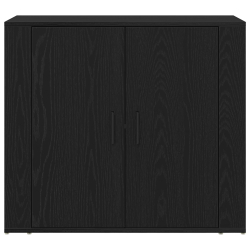 Wysoki kredens Czarny Dąb 80x33x150 cm Materiał drewnopochodny