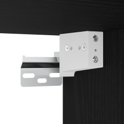 Highboard Czarny Dąb 80x33x150 cm Drewno drewnopochodne