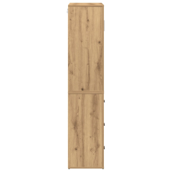 Witryna dąb artystyczny 80x33x150 cm z drewna kompozytowego