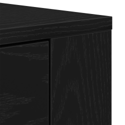 Wysoka szafka Czarny dąb 80x33x150 cm Drewno kompozytowe