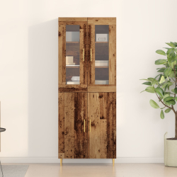Wyższa Szafka Stare Drewno 69.5x34x180 cm Drewno Inżynieryjne