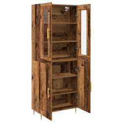 Wyższa Szafka Stare Drewno 69.5x34x180 cm Drewno Inżynieryjne