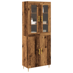 Wyższa Szafka Stare Drewno 69.5x34x180 cm Drewno Inżynieryjne