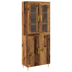 Wyższa Szafka Stare Drewno 69.5x34x180 cm Drewno Inżynieryjne