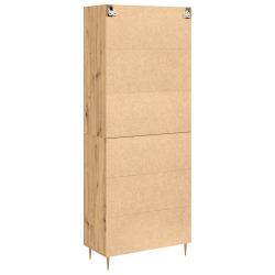 Wysoka szafka z litego dębu 69,5x34x180 cm Materiał drewnopochodny