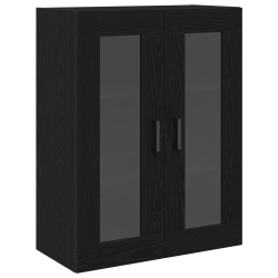 Kredens Czarny Dąb 69.5x34x180 cm Drewno Inżynieryjne