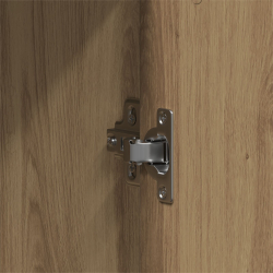Zestaw mebli łazienkowych 3 częściowe Drewno Dębowe Materiał Drewnopochodny