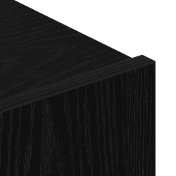 Zestaw 4 sztuk szafek RTV wiszących z czarnego dębu z materiałów inżynieryjnych, Czarna szafka RTV 80x30x30 cm z materiałów inżynieryjnych, Wiszące sz
