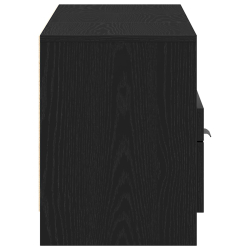 Szafka RTV Czarny Dąb 150x33,5x45 cm Z Drewna Inżynieryjnego