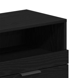 Szafka RTV Czarny Dąb 150x33,5x45 cm Z Drewna Inżynieryjnego
