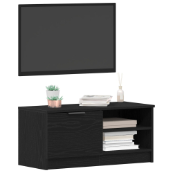 Szafka RTV Czarny Dąb 80x35x36,5 cm Drewno Inżynieryjne