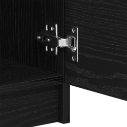 Szafka RTV Czarny Dąb 80x35x36,5 cm Drewno Inżynieryjne