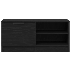 Szafka RTV Czarny Dąb 80x35x36,5 cm Drewno Inżynieryjne