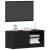 Szafka RTV Czarny Dąb 80x35x36,5 cm Drewno Inżynieryjne