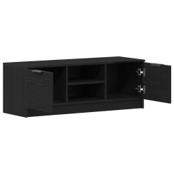 Szafka RTV Czarny Dąb 102x35x36,5 cm Z materiałów drewnopochodnych