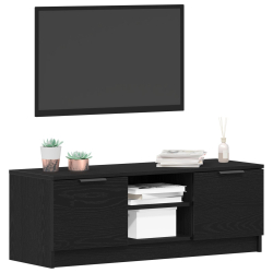 Szafka RTV Czarny Dąb 102x35x36,5 cm Z materiałów drewnopochodnych