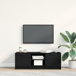 Szafka RTV Czarny Dąb 102x35x36,5 cm Z materiałów drewnopochodnych