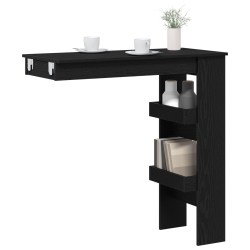 VidaXL Stół Barowy - Czarny Dąb - 102x55x103.5 cm - Wykonany z materiałów drewnopochodnych