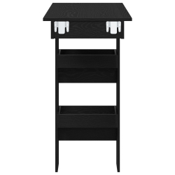 VidaXL Stół Barowy - Czarny Dąb - 102x55x103.5 cm - Wykonany z materiałów drewnopochodnych