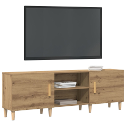 Stojak na telewizor w odcieniu dębu rzemieślniczego - 150x30x50 cm - Wykonany z drewna inżynieryjnego