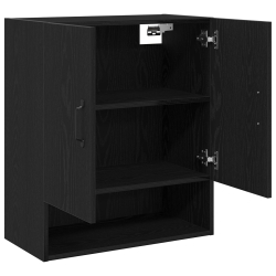Szafka ścienna Czarny Dąb 60x30x70 cm Materiał z drewna