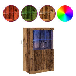 Komoda z oświetleniem LED Stare Drewno 60,5x37x100 cm