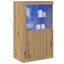 Szafka z oświetleniem LED Dąb rzemieślniczy 60,5x37x100 cm