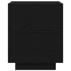 Szafki nocne z LED 2 sztuki Czarny Dąb 45x40x55 cm
