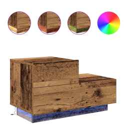 Szafka nocna z diodami LED Stare drewno 100x36x49 cm