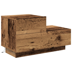 Szafka nocna z diodami LED Stare drewno 100x36x49 cm