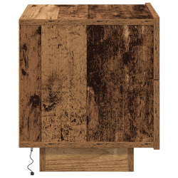 Szafka nocna z diodami LED Stare drewno 100x36x49 cm
