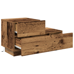 Szafka nocna z diodami LED Stare drewno 100x36x49 cm