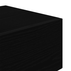 Szafka nocna z oświetleniem LED czarny dąb 100x36x49 cm